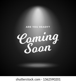 Opening soon poster design isolated black Vector Image