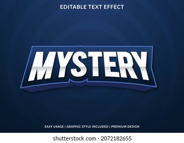 Mystery Text Effect Template With Abstract And Bold Style Use For Business Logo And Brand