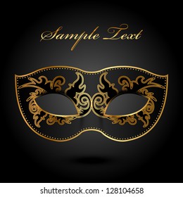 Mystery - vector background with ornate mask