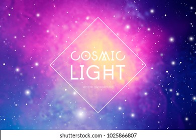 Mystic astrology related cosmic background with outer space texture and stars.