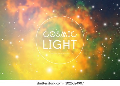 Mystic astrology related cosmic background with outer space texture and stars.