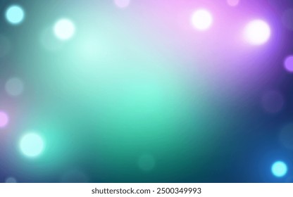 Mystic Bokeh Background. Cool Tones with Soft Circular Patterns, Background decoration
