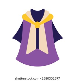 Mystic cloak wizard robe illustration isolated vector