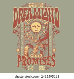 mystic esoteric tarot card and slogan design 