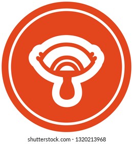 mystic eye crying blood circular icon symbol