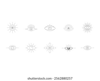 Mystic Eye Outline Element Set