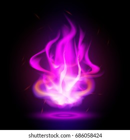 Mystic fire, vector illustration