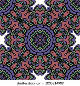 mystic floral seamless pattern. vector illustration. dark color. for print, fashion design