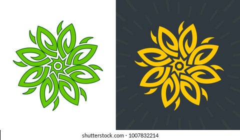 Mystic flower bringing good luck. Vector illustration