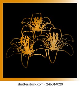 mystic flower card, mystic card vector, magic flower card vector