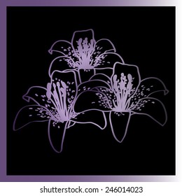 mystic flower card, mystic card vector, magic flower card vector