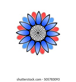 mystic flower vector design. abstract background
