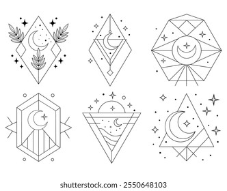 Mystic Geometry Lunar Art Collection