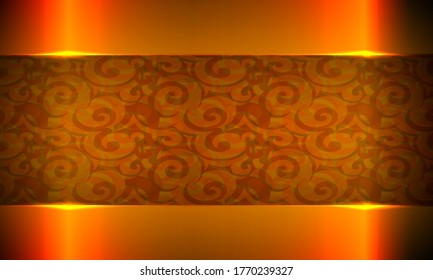 mystic golden flat card background abstract vector 