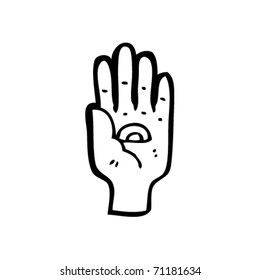 mystic hand with eye