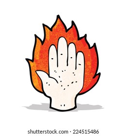 mystic hand symbol cartoon