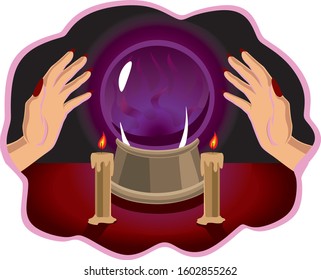Mystic illustration of divination. Do you want to know your future?