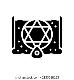 mystic magic glyph icon vector. mystic magic sign. isolated contour symbol black illustration