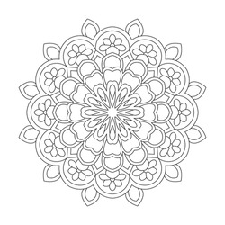 Mystic Mandala Design For Coloring Book