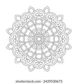 Mystic Mandala Design for Coloring Book