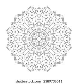 Mystic Mandalas adult coloring book mandala page for kdp book interior. Peaceful Petals, Ability to Relax, Brain Experiences, Harmonious Haven, Peaceful Portraits, Blossoming Beauty mandala design.