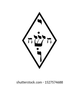 Mystic name of Jesus, "Yoshua", vector art