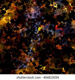 Mystic psychedelic seamless pattern. Shimmering and dark elements. Easy to edit vector abstract