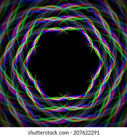 Mystic shiny hex shaped frame with aberrations