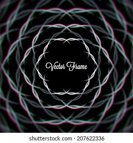 Mystic shiny hex shaped frame with aberrations