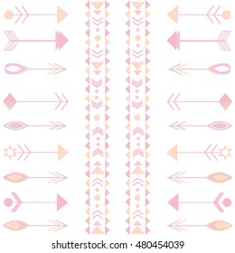 Mystic signs. Pink shades arrow image.