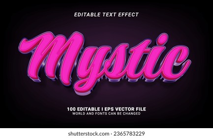 estilo gráfico de efecto de texto místico