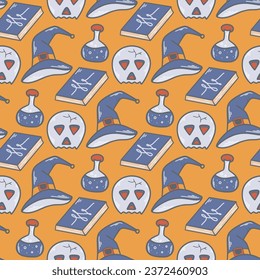 Mystic witchcraft seamless pattern vector illustration