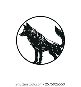 Mystic Wolf Logo with Sharp Details