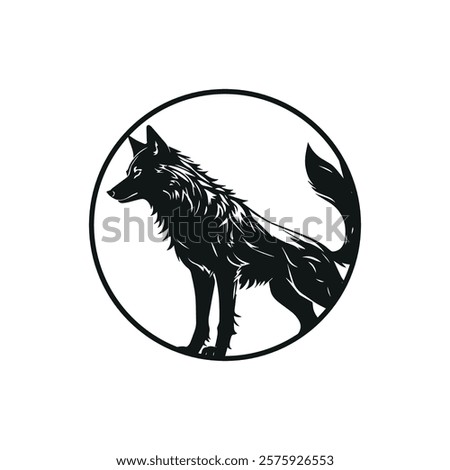 Mystic Wolf Logo with Sharp Details