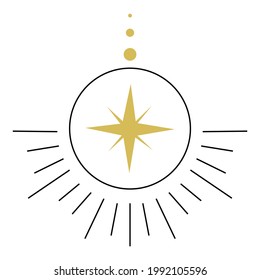 Mystical alchemy ornament. Vector illustration