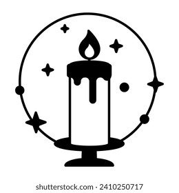 Mystical Astrology and Divination Line Icon