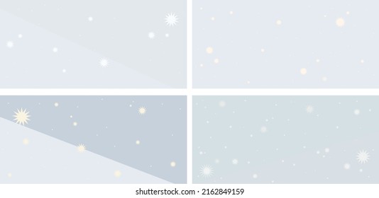 Ambiente místico. El cielo estrellado de fondo. Conjunto de vectores.