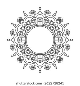 Mystical Boho Mandala Coloring Book Page