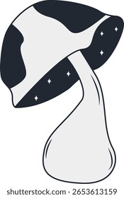 Místico Doodle Celestial. Isolado no fundo branco. Ilustração de vetor plano
