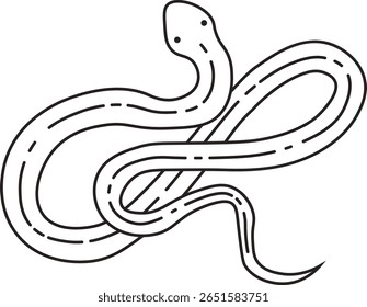 Celestial místico con estilo Doodle. Ilustración vectorial plana.