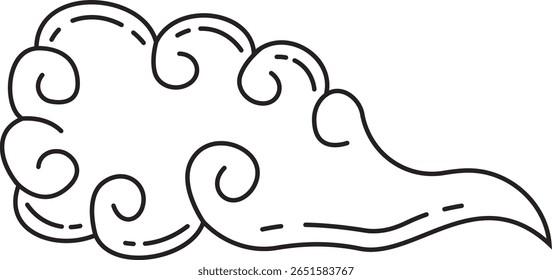 Celestial místico con estilo Doodle. Ilustración vectorial plana.