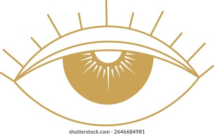 Ilustración celestial mística con patrón sin fisuras. Vector aislado