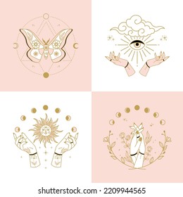 Mystical and celestial vector illustration easy to edit