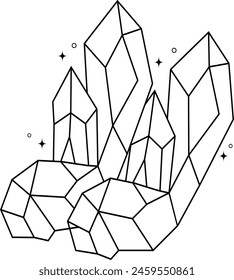 Mystical Crystal Magic Vector Set