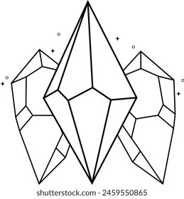 Mystical Crystal Magic Vector Set