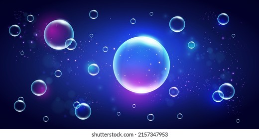 Mystical Deep Sea Underwater Bubble Scene