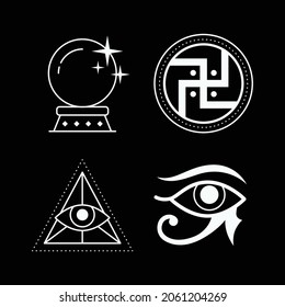 mystical emblem icon logo magic