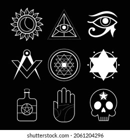 mystical emblem icon logo magic