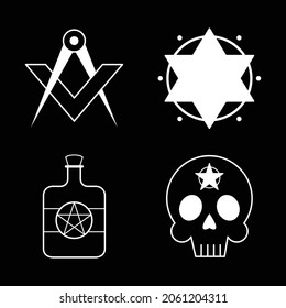 logotipo del icono del emblema místico mágico