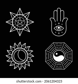 mystical emblem icon logo magic